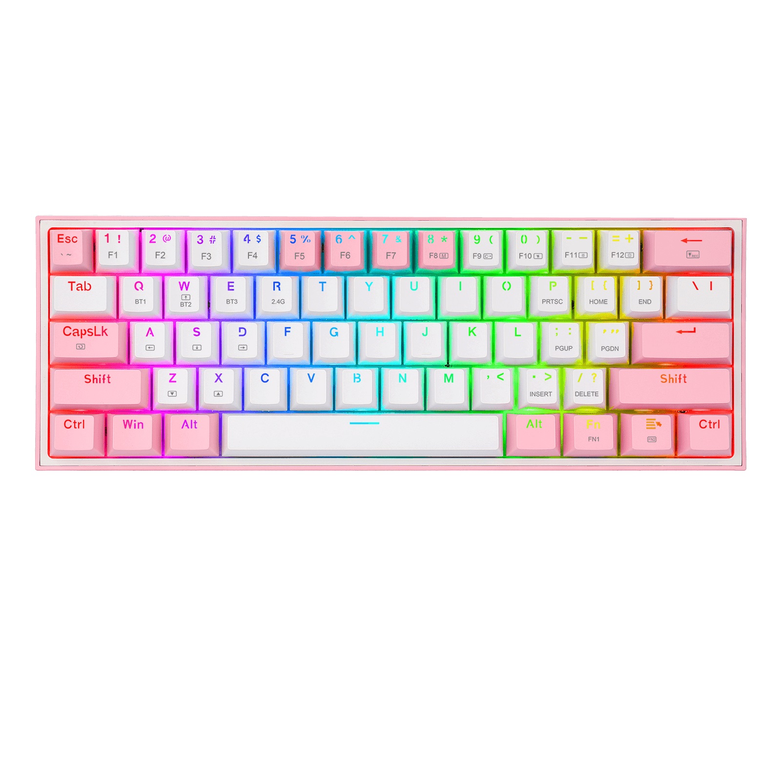 Teclado Mec&aacute;nico Redragon Fizz Pro White/Pink
